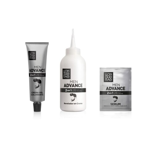 Krema za Bojenje Llongueras Men Advance 02 - Črna polutrajno (4 pcs) - NOVO