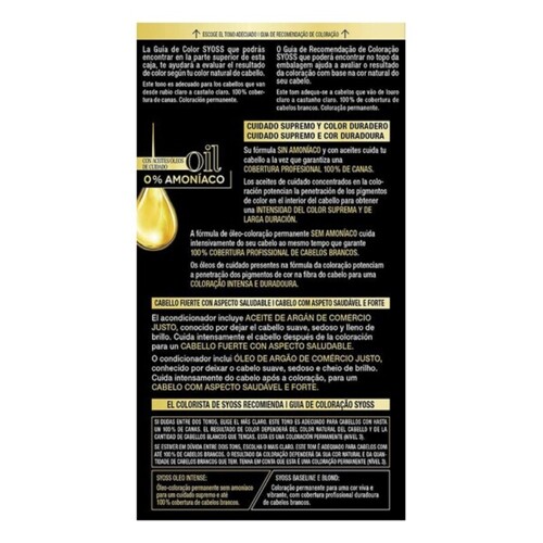 Trajna Boja Olio Intense Syoss Nº 8,50 Svijetla Pepeljasto Plava - NOVO