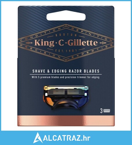 Refil Britvice King C Gillette Shave & Edging (3 uds) - NOVO