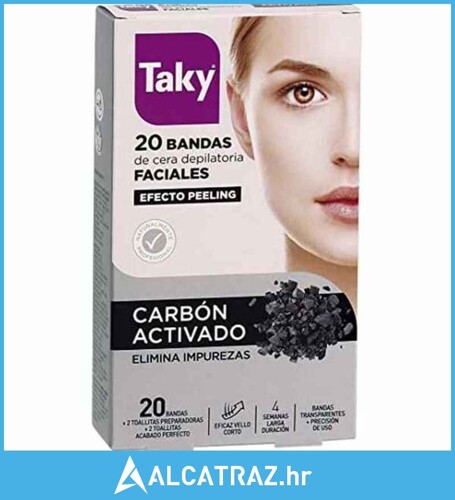 Trake za Uklanjanje Dlačica s Lica Carbón Activado Taky (20 uds) - NOVO