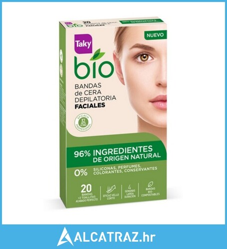 Trake za Uklanjanje Dlačica s Lica Bio Natural Taky (20 uds) - NOVO