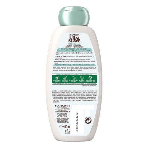 Šampon za Djecu Garnier Ultra Suave Šampon i Regenerator Zob (400 ml) - NOVO