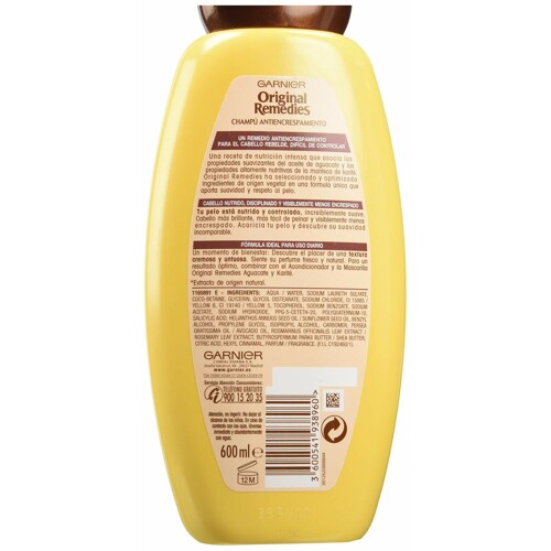 Šampon protiv Kovrčanja Garnier Original Remedies Karite Maslac Avokado (60...