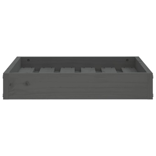 Krevet za pse sivi 91,5 x 64 x 9 cm od masivne borovine - NOVO