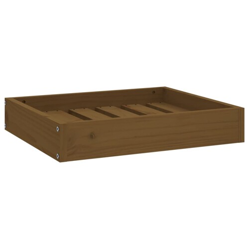 Krevet za pse crna 51,5x44x9 cm od masivne borovine - NOVO