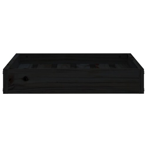Krevet za pse crna 55,5 x 45,5 x 28 cm od masivne borovine - NOVO