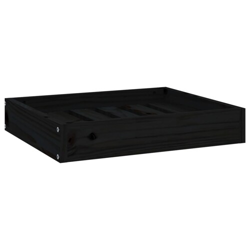 Krevet za pse crna 55,5 x 45,5 x 28 cm od masivne borovine - NOVO