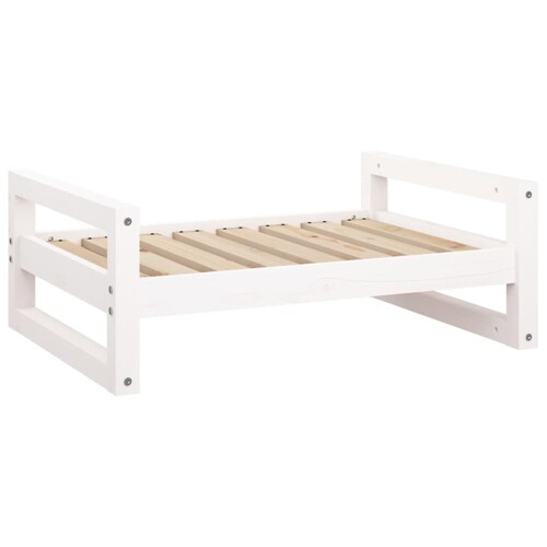 Krevet za pse bijeli 75,5x55,5x28 cm od masivne borovine - NOVO