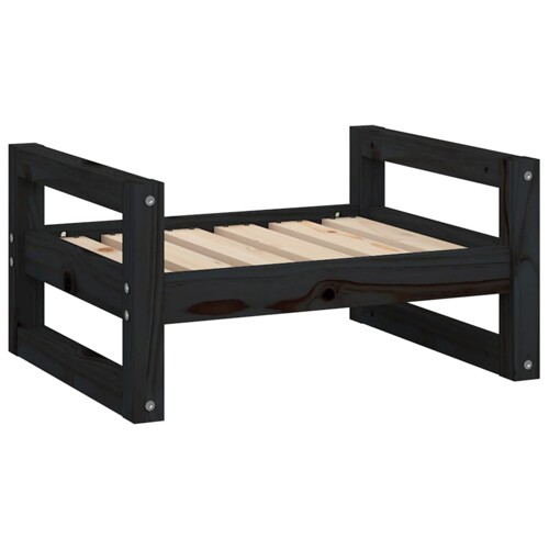 Krevet za pse crni 55,5x45,5x28 cm od masivne borovine - NOVO