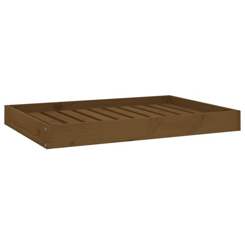 Dnevni ležaj smeđa boja meda 91,5x64x9 cm od masivne borovine - NOVO