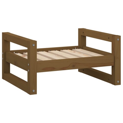 Krevet za pse boja meda 55,5 x 45,5 x 28 cm od masivne borovine - NOVO