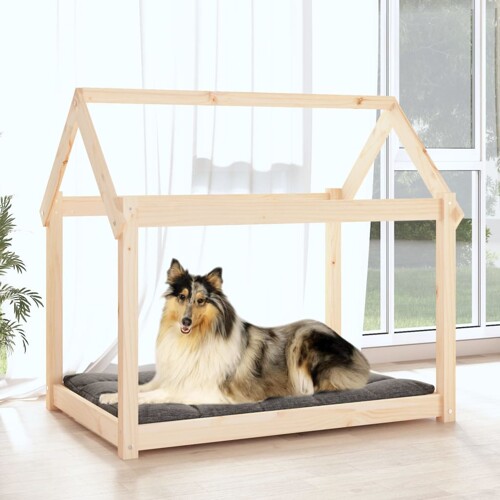 Krevet za pse 101x70x90 cm od masivne borovine - NOVO