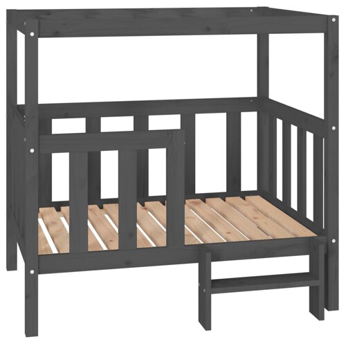 Krevet za pse sivi 105,5 x 83,5 x 100 cm od masivne borovine - NOVO