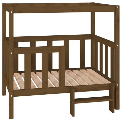 Krevet za pse Smeđa meda 105,5x83,5x100 cm od masivne borovine - NOVO