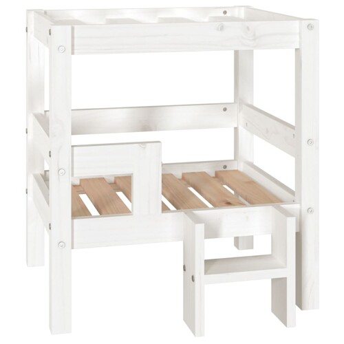 Krevet za pse bijeli 55,5x53,5x60 cm od masivne borovine - NOVO