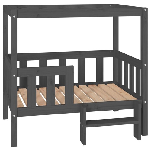 Krevet za pse sivi 95,5x73,5x90 cm od masivne borovine - NOVO