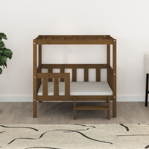 Dnevni ležaj smeđa boja meda 95,5x73,5x90cm od masivne borovine - NOVO