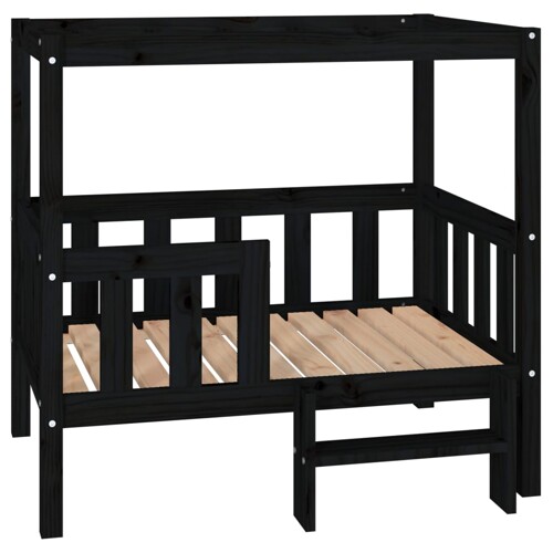 Krevet za pse crna 95,5x73,5x90 cm od masivne borovine - NOVO