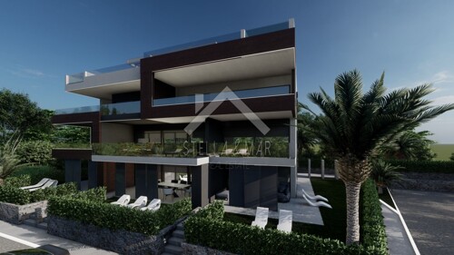 Luksuzan apartman s vrtom, pogled na more - Zaton