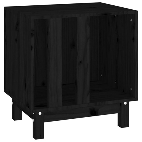 Kućica za pse crna 50 x 40 x 52 cm od masivne borovine - NOVO