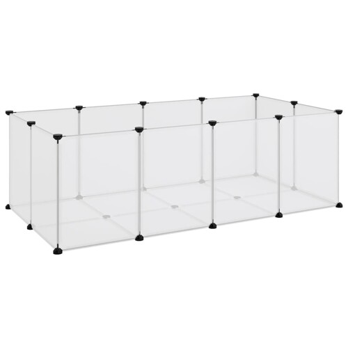 Kavez za male životinje prozirni 144 x 74 x 46,5 cm PP i čelik - NOVO