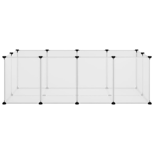 Kavez za male životinje prozirni 144 x 74 x 46,5 cm PP i čelik - NOVO