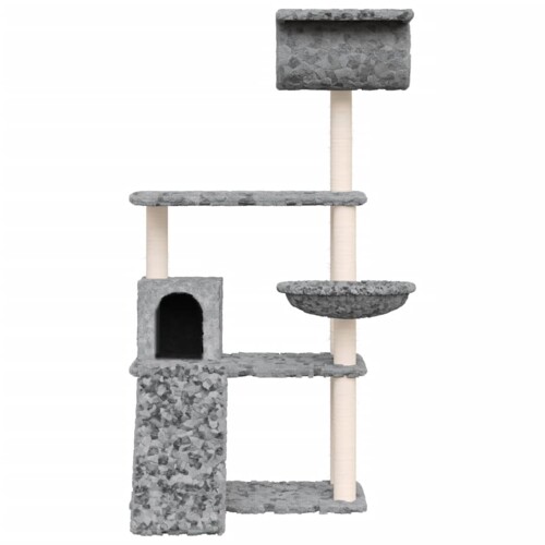 Penjalica za mačke sa stupovima za grebanje svjetlosiva 131 cm - NOVO