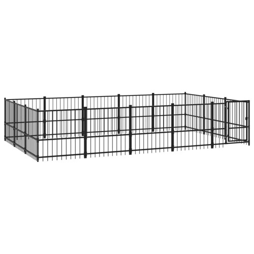 Vanjski kavez za pse čelični 14,11 m² - NOVO