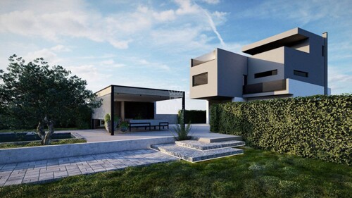 Moderna Villa u u izgradnji- južna strana VIR