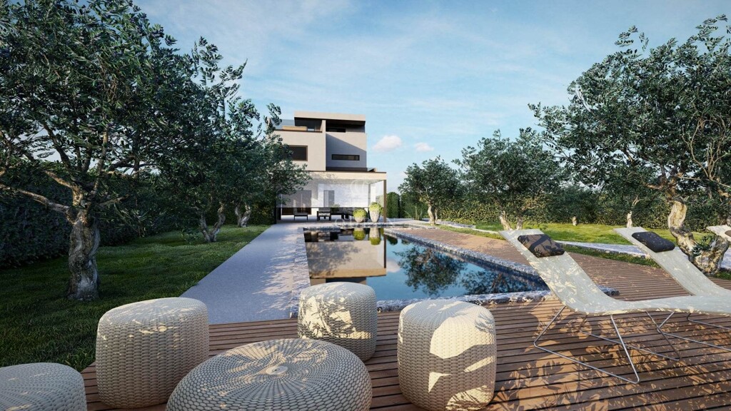 Moderna Villa u u izgradnji- južna strana VIR