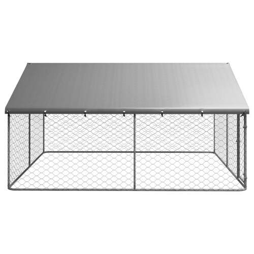 Vanjski kavez za pse s krovom 300 x 300 x 150 cm - NOVO