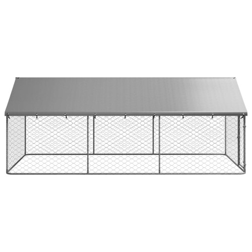Vanjski kavez za pse s krovom 400 x 200 x 150 cm - NOVO