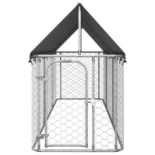 Vanjski kavez za pse s krovom 400 x 100 x 150 cm - NOVO