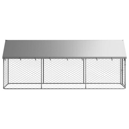 Vanjski kavez za pse s krovom 400 x 100 x 150 cm - NOVO