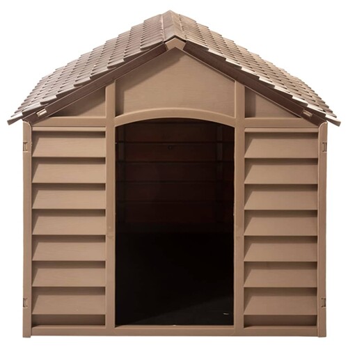 Kućica za pse smeđa 86 x 84 x 82 cm od polipropilena - NOVO