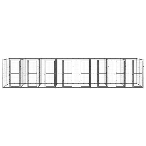 Vanjski kavez za pse čelični 19,36 m² - NOVO
