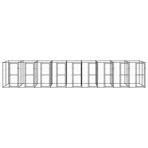 Vanjski kavez za pse čelični 21,78 m² - NOVO