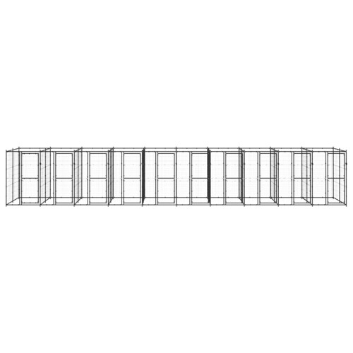 Vanjski kavez za pse čelični 24,2 m² - NOVO