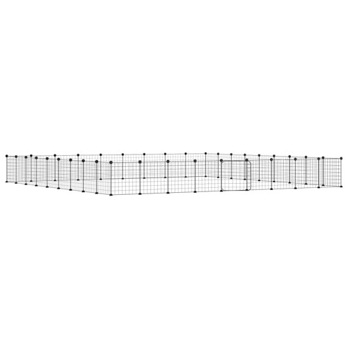 Kavez za ljubimce s 36 panela i vratima crni 35 x 35 cm čelični - NOVO