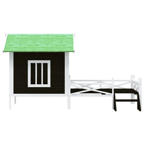 Kućica za pse siva 159 x 120 x 88,5 cm od masivne borovine - NOVO