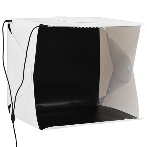 Sklopiva studijska LED rasvjetna kutija 40 x 34 x 37 cm bijela - NOVO