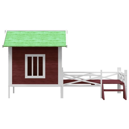 Kućica za pse boja kave 159 x 120 x 88,5 cm od masivne borovine - NOVO