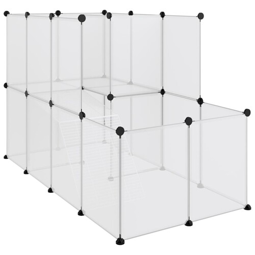 Kavez za male životinje prozirni 142 x 74 x 93 cm PP i čelik - NOVO
