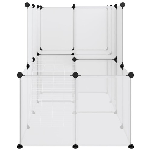 Kavez za male životinje prozirni 142 x 74 x 93 cm PP i čelik - NOVO