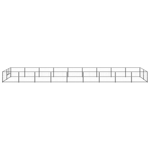 Kavez za pse crni 18 m² čelični - NOVO
