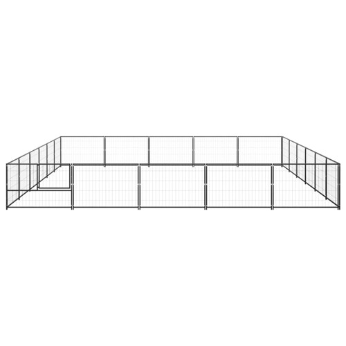 Kavez za pse crni 30 m² čelični - NOVO
