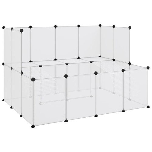 Kavez za male životinje prozirni 143 x 107 x 93 cm PP i čelik - NOVO