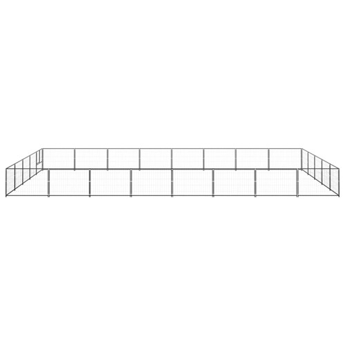 Kavez za pse crni 40 m² čelični - NOVO