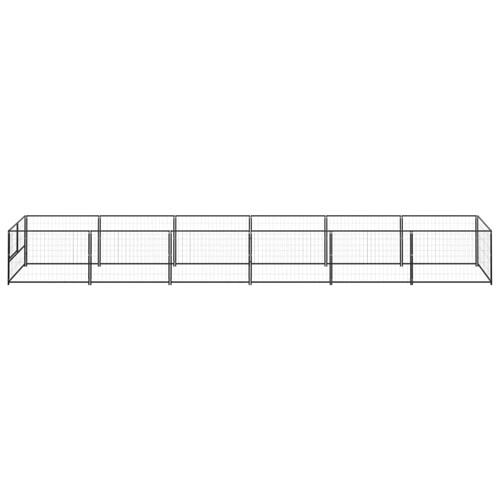 Kavez za pse crni 6 m² čelični - NOVO