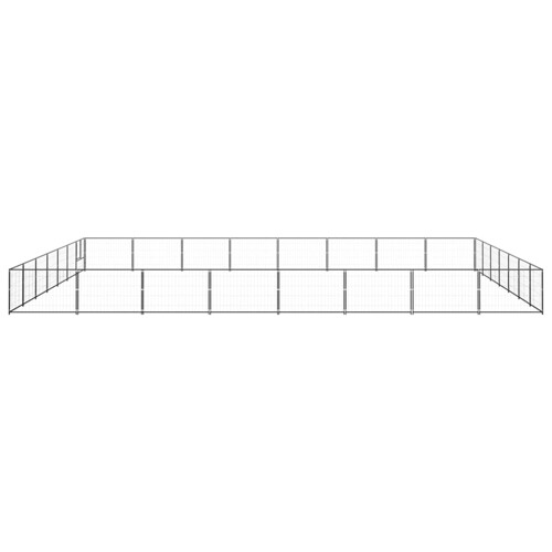 Kavez za pse crni 56 m² čelični - NOVO